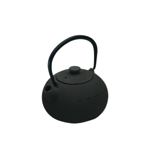 Μαντεμένια τσαγιέρα χρώμα μαύρο με εσωτερικό φίλτρο 400ml