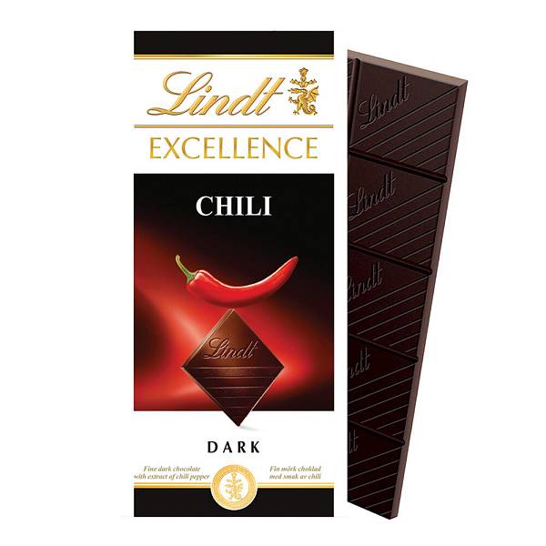 Lindt Excellence Ελβετική Σοκολάτα Chili Dark 100g